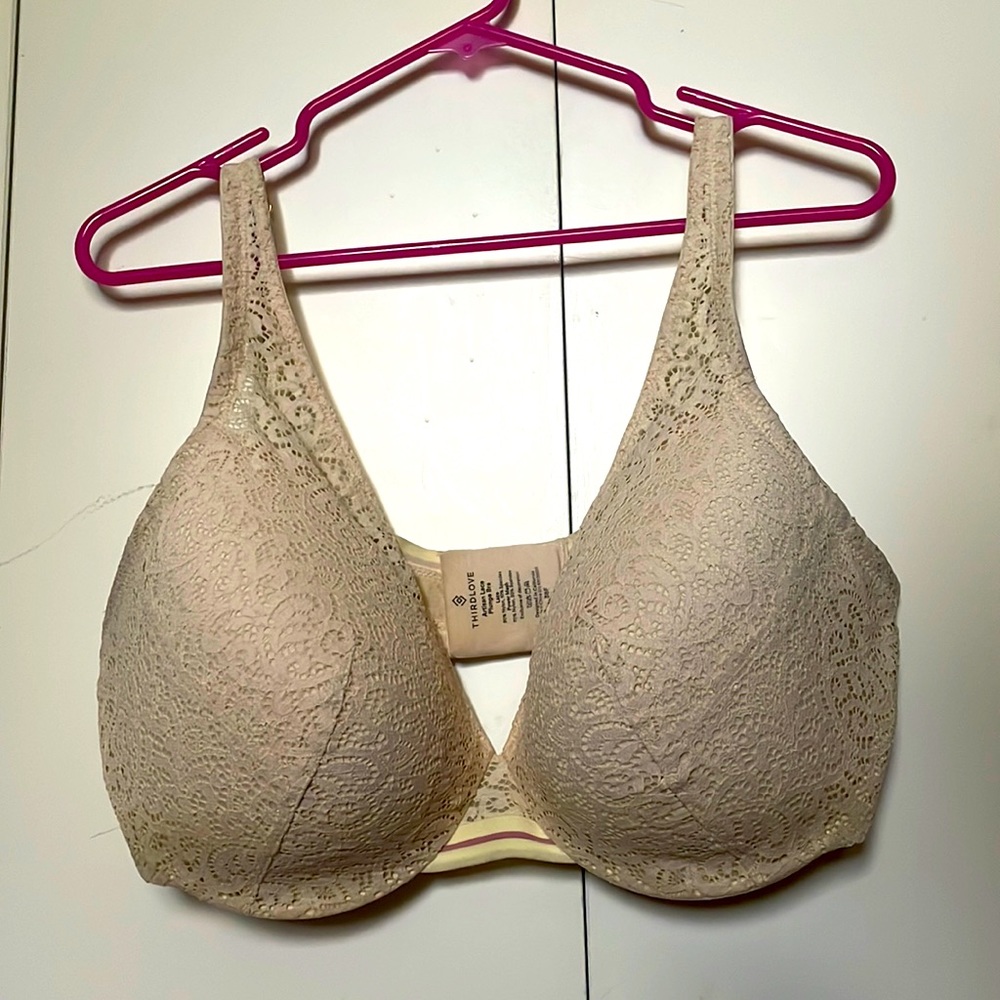 Third Love Artisan Lace Contour Plunge Bra 38F